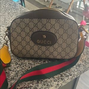 Gucci Beige and Gold Crossbody Bag